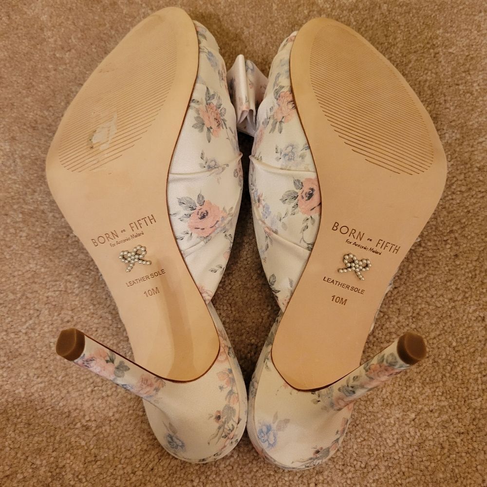 Born on Fifth Fabric Flower Mules - Picture 6 of 7
